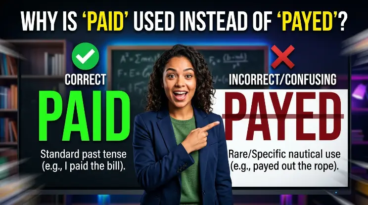 Why Is "Paid" Used Instead of "Payed"?