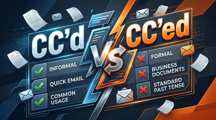 Comparison Table: CC'd vs CC'ed ๐