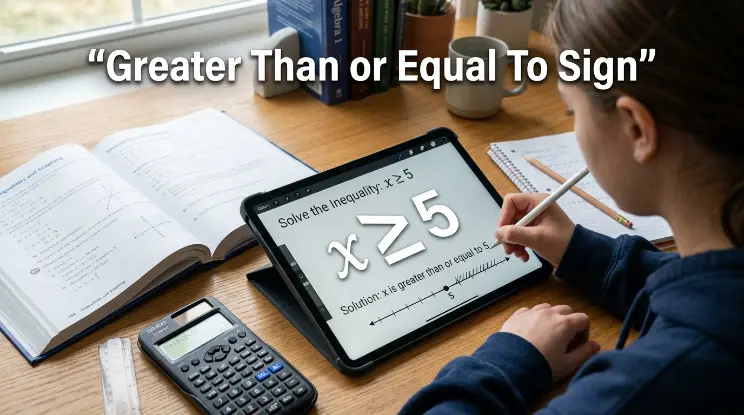 Greater Than or Equal To Sign