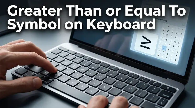 Greater Than or Equal To Symbol on Keyboard