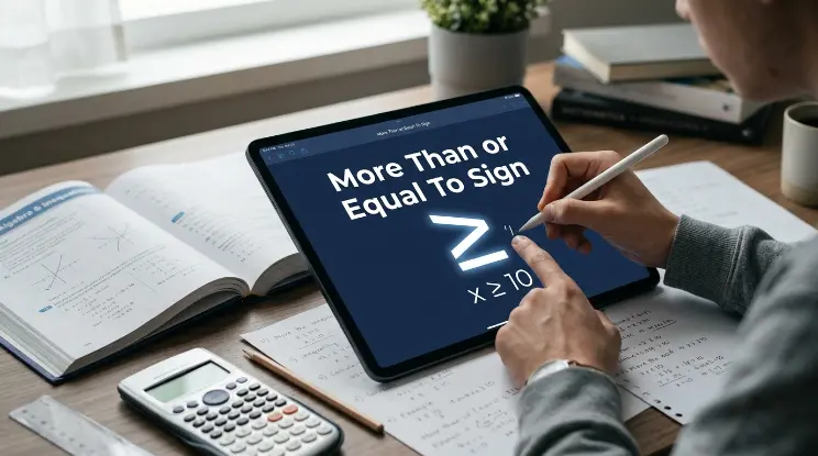 More Than or Equal To Sign