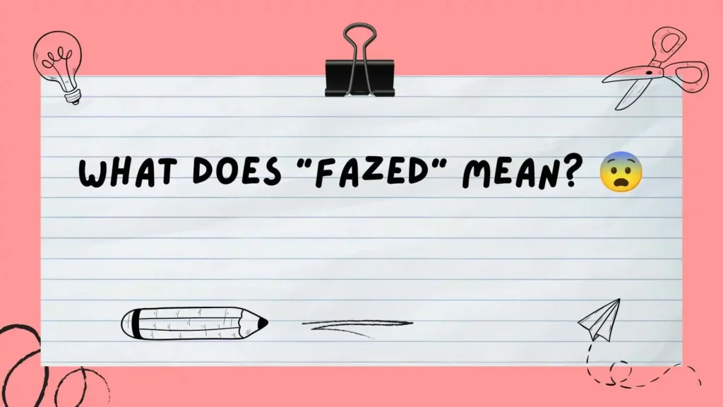 What Does "Fazed" Mean? 😨