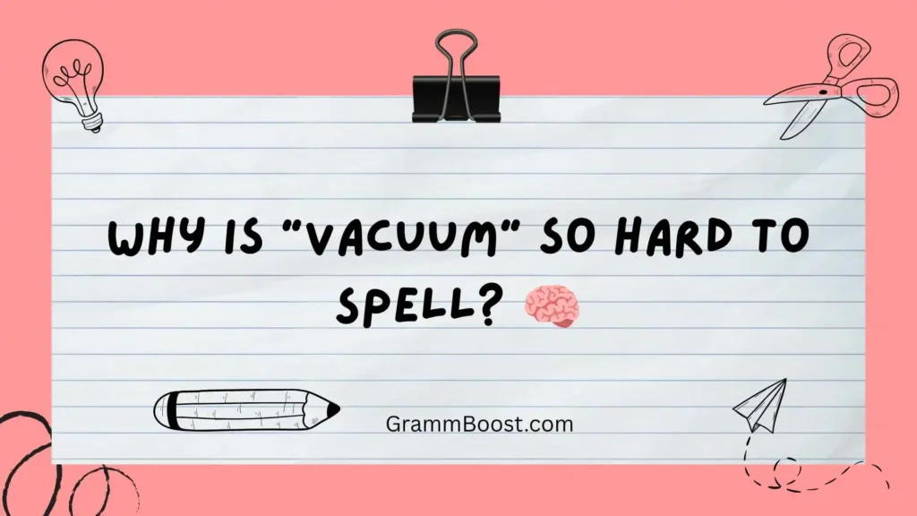 Why Is "Vacuum" So Hard to Spell? 