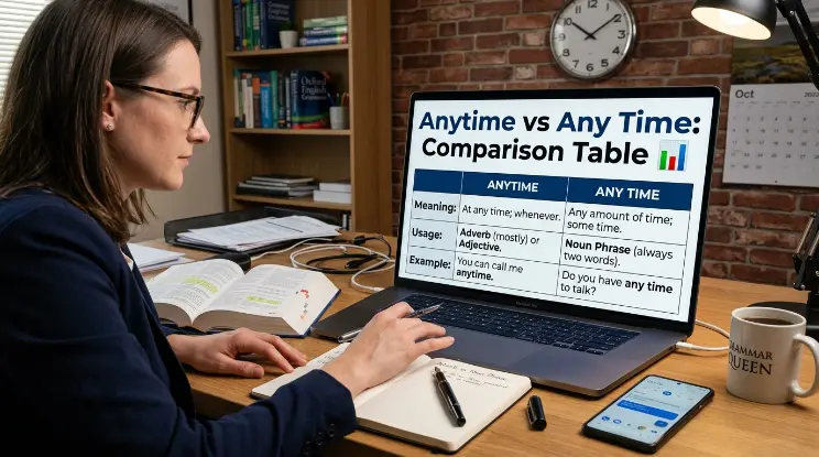 Anytime vs Any Time: Comparison Table 📊