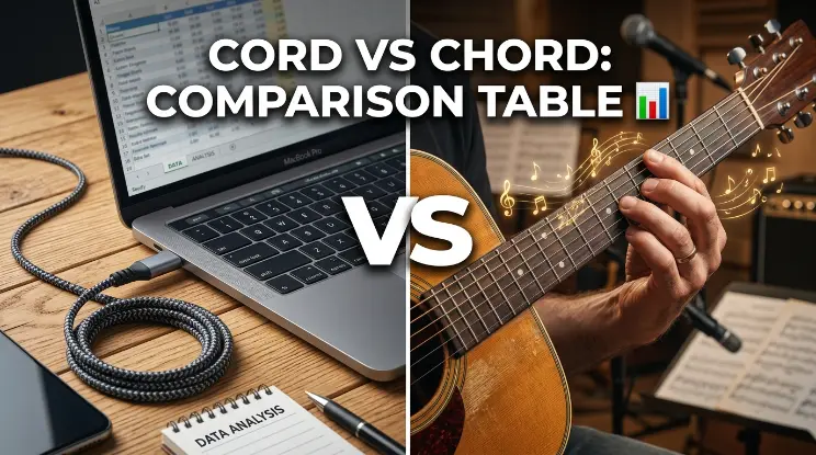 Cord vs Chord: Comparison Table 📊