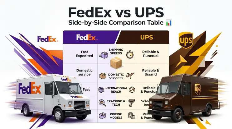 FedEx vs UPS: Side-by-Side Comparison Table 📊