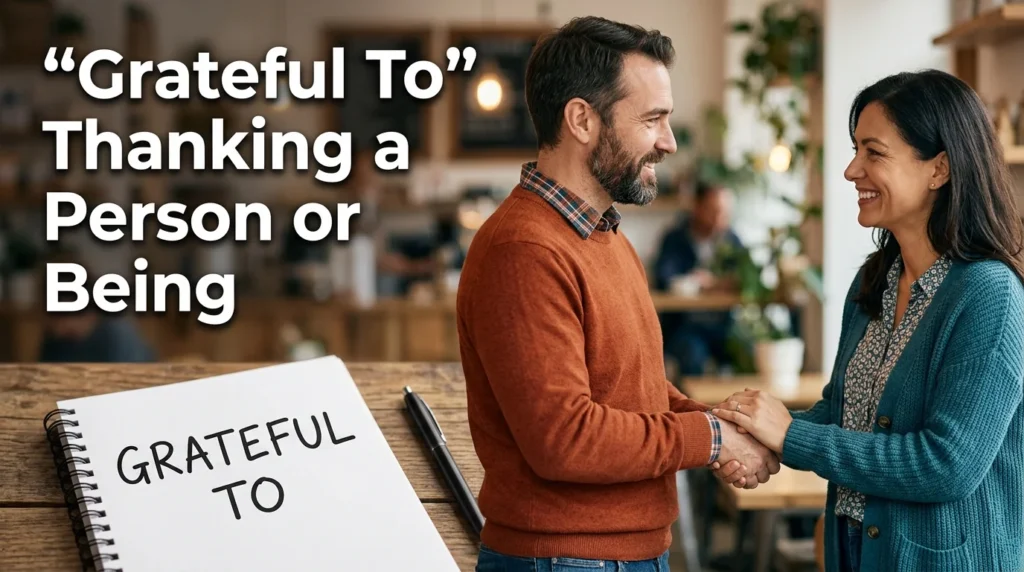 "Grateful To"  Thanking a Person or Being