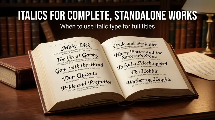 Italics: For Complete, Standalone Works