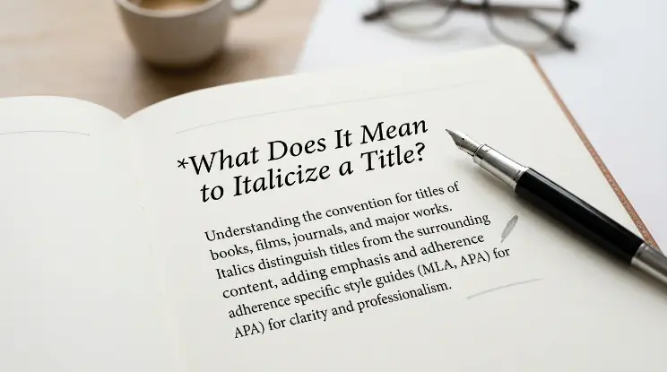 What Does It Mean to Italicize a Title? 📝