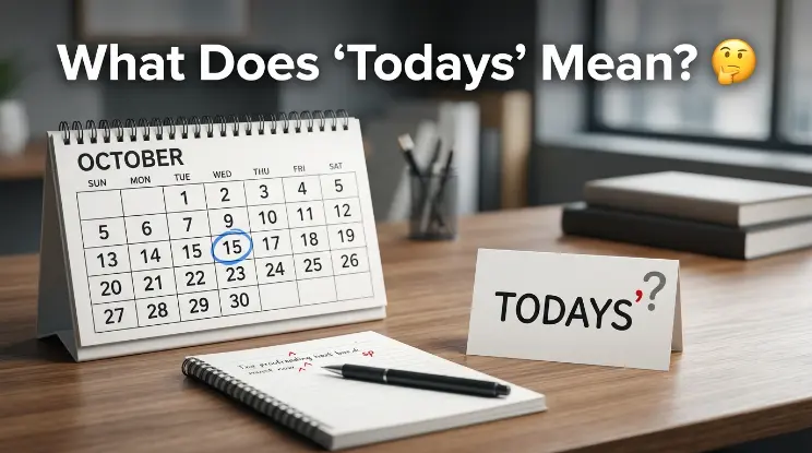 What Does "Todays" Mean? ๐ค