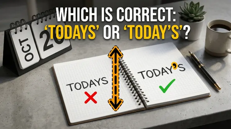 Which Is Correct: โTodaysโ or โTodayโsโ?