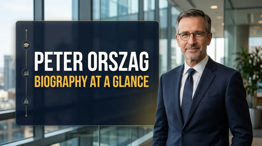 Peter Orszag Biography at a Glance