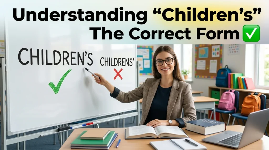 Understanding "Children's"  The Correct Form ✅