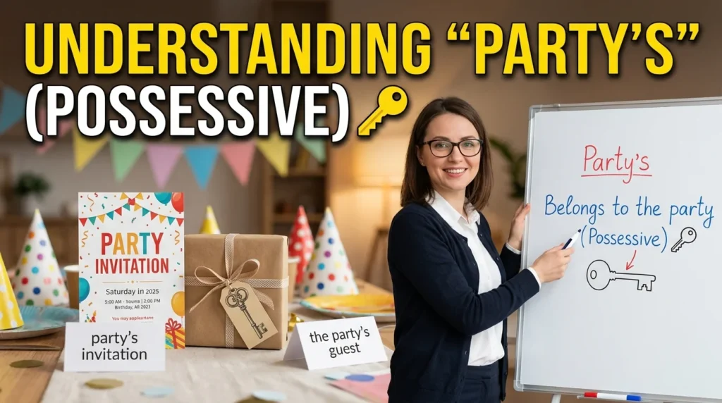 Understanding "Party's" (Possessive) ๐