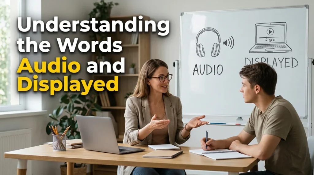 Understanding the Words Audio and Displayed