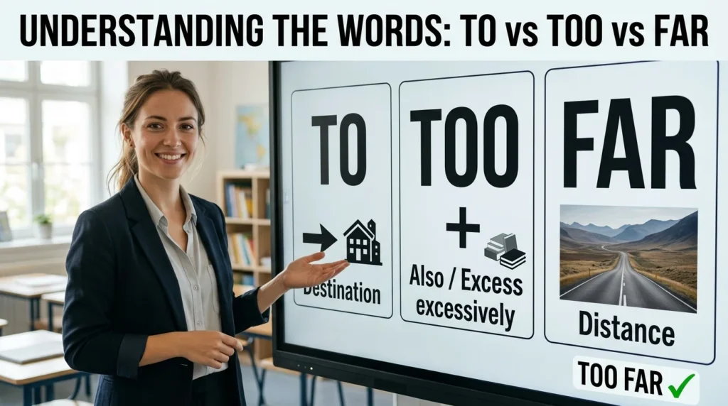 Understanding the Words: "To" vs "Too" vs "Far"
