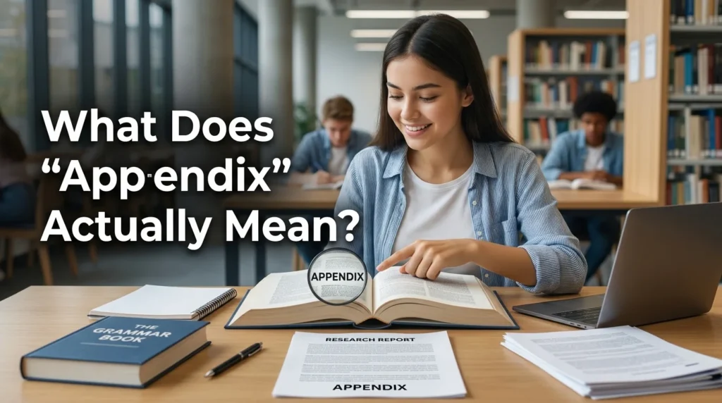 What Does "Appendix" Actually Mean?