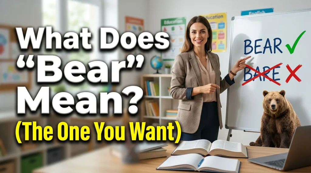 What Does "Bear" Mean?