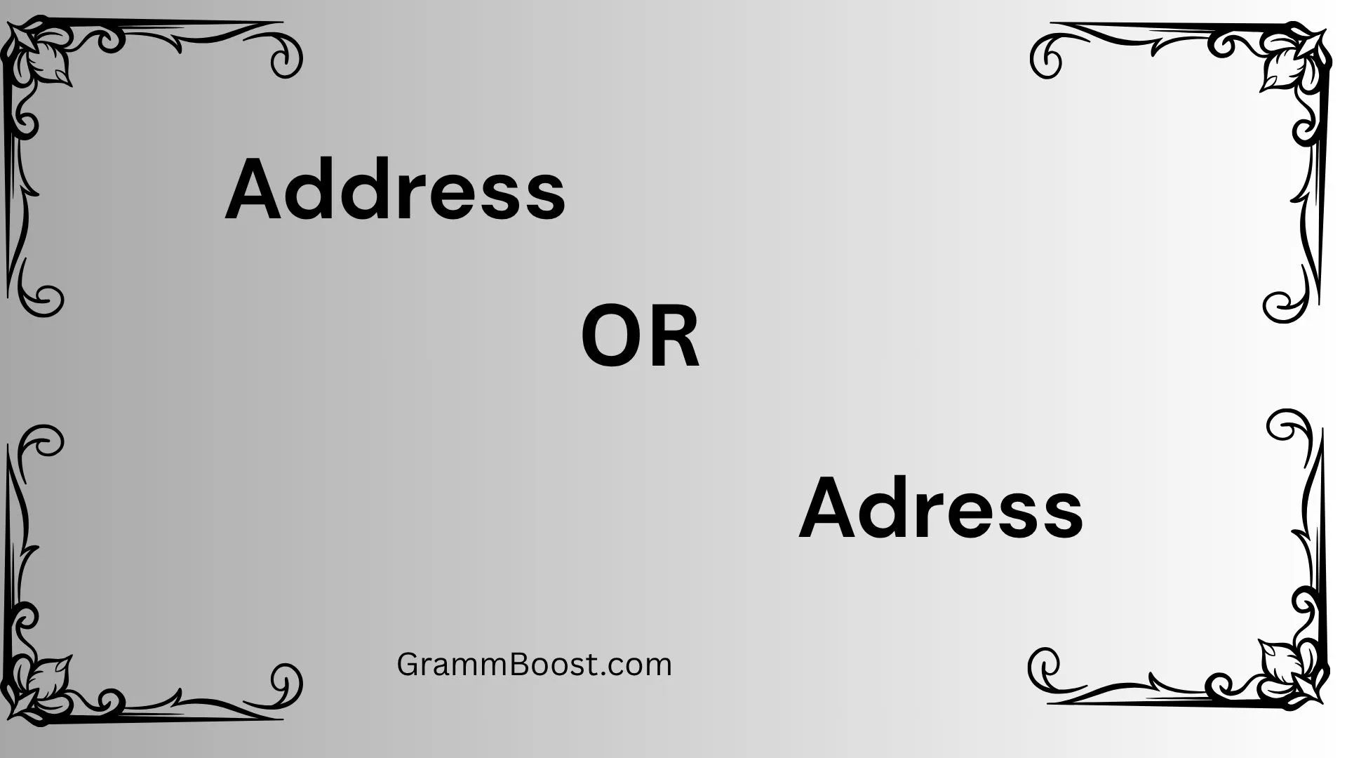 Address or Adress