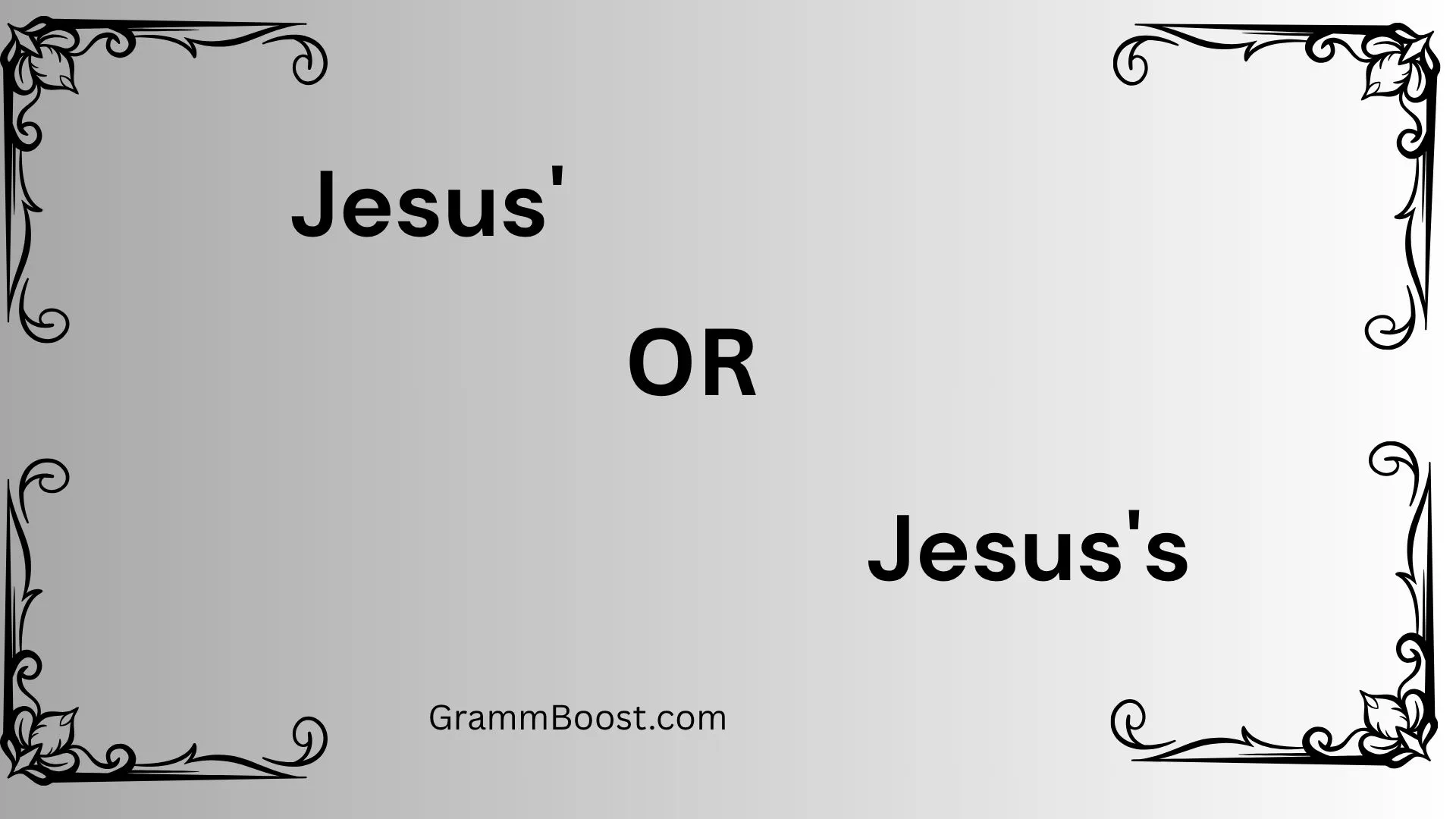 Jesus' or Jesus's