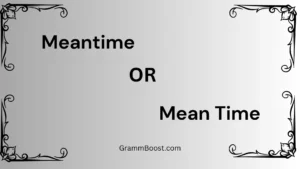 Meantime or Mean Time