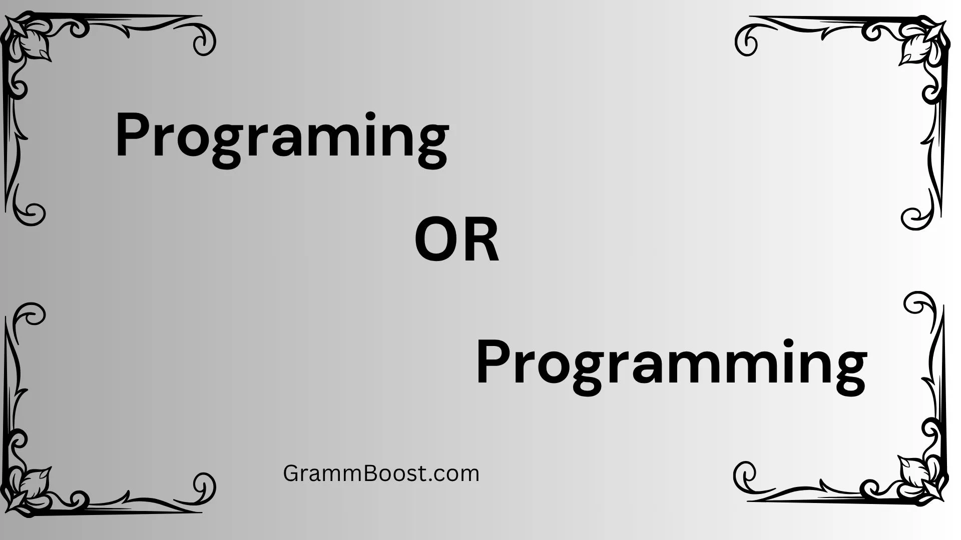 Programing or Programming
