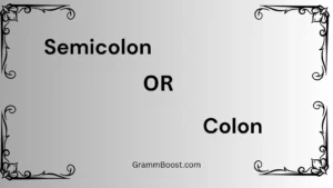 Semicolon or Colon