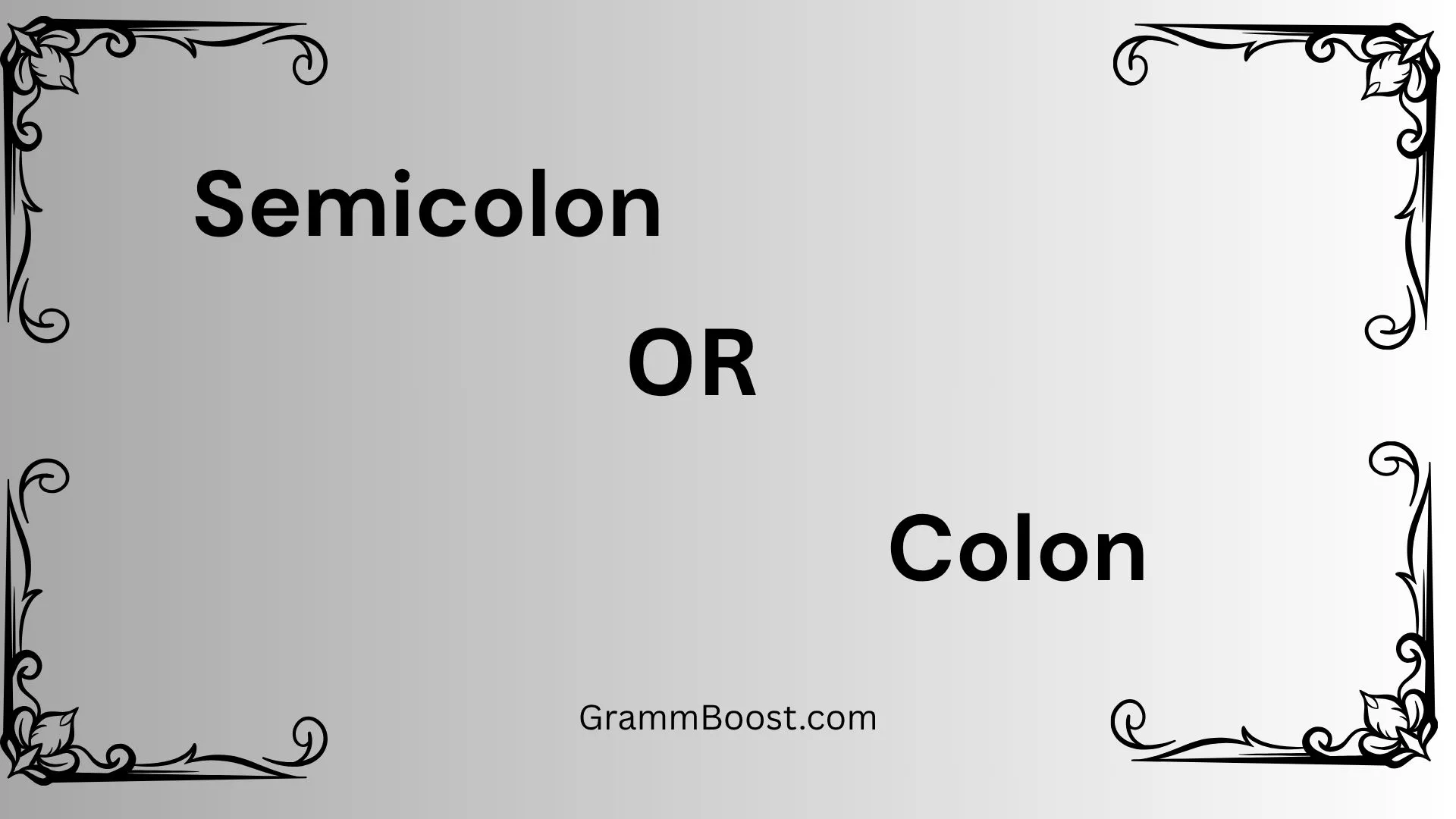 Semicolon or Colon