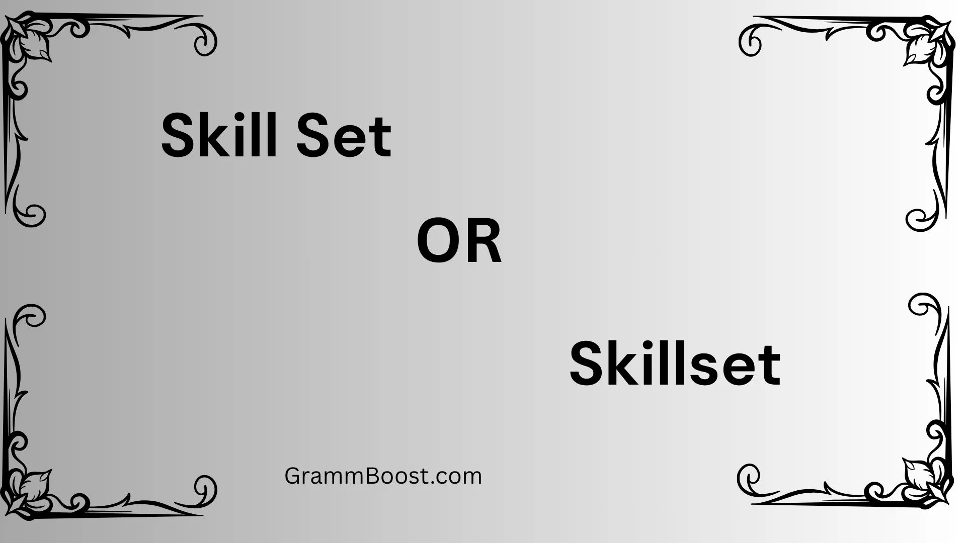 Skill Set or Skillset