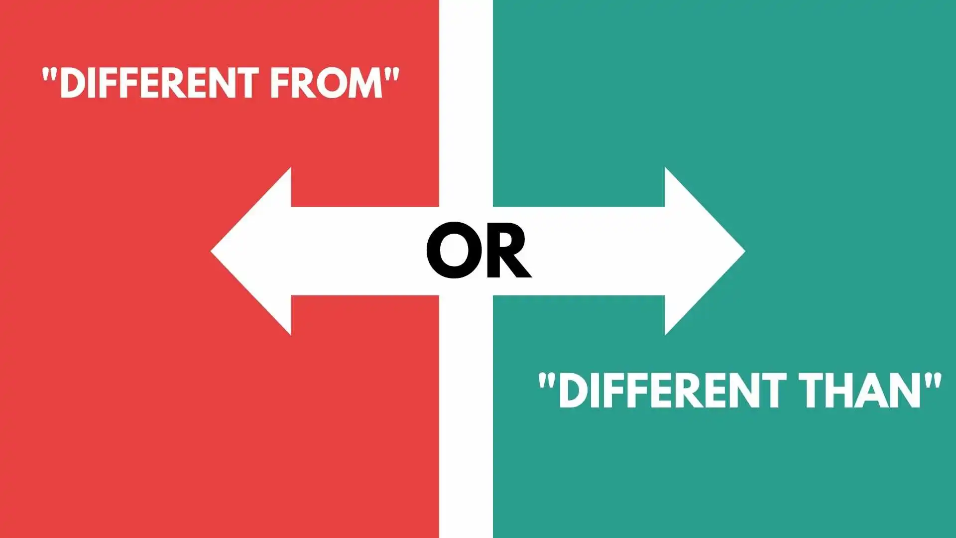"Different From" or "Different Than"