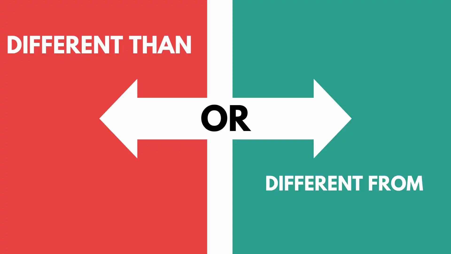 Different Than or Different From