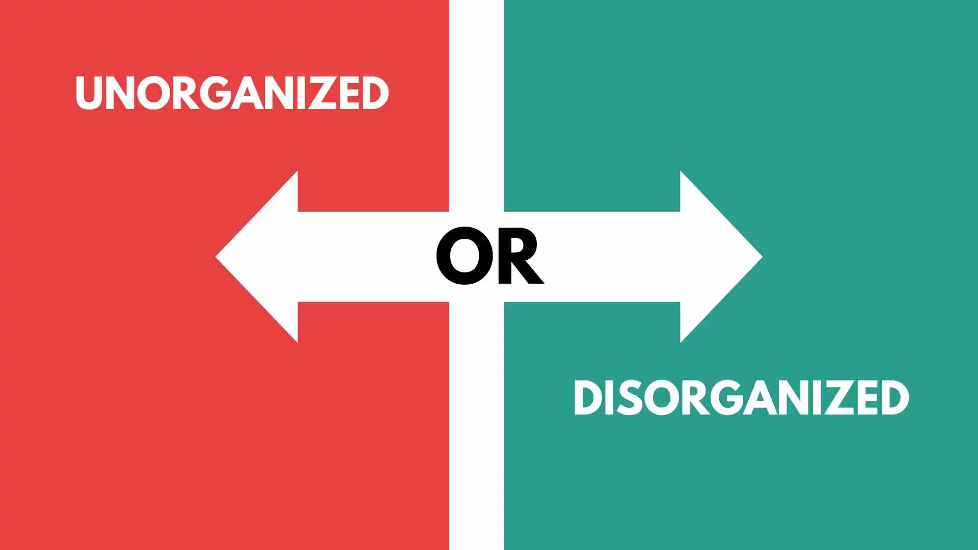Unorganized vs Disorganized