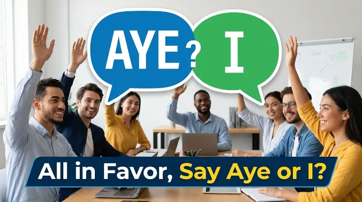 "All in Favor, Say Aye" or "I"?