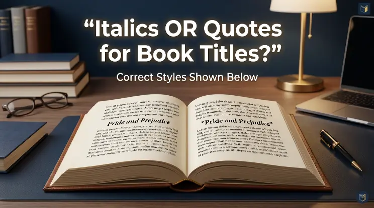 Italicize or Put Quotation Marks Around Book Titles