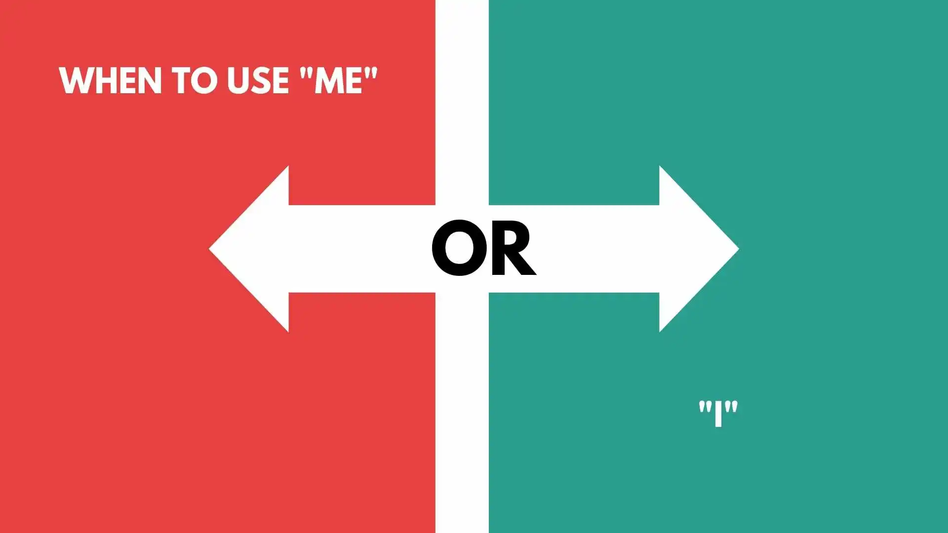 When to Use "Me" or "I"