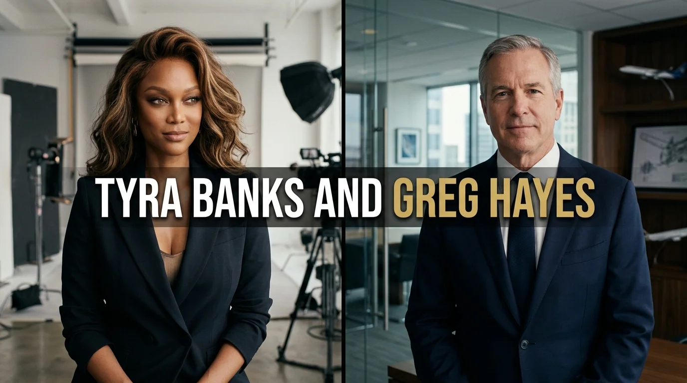 Tyra Banks and Greg Hayes